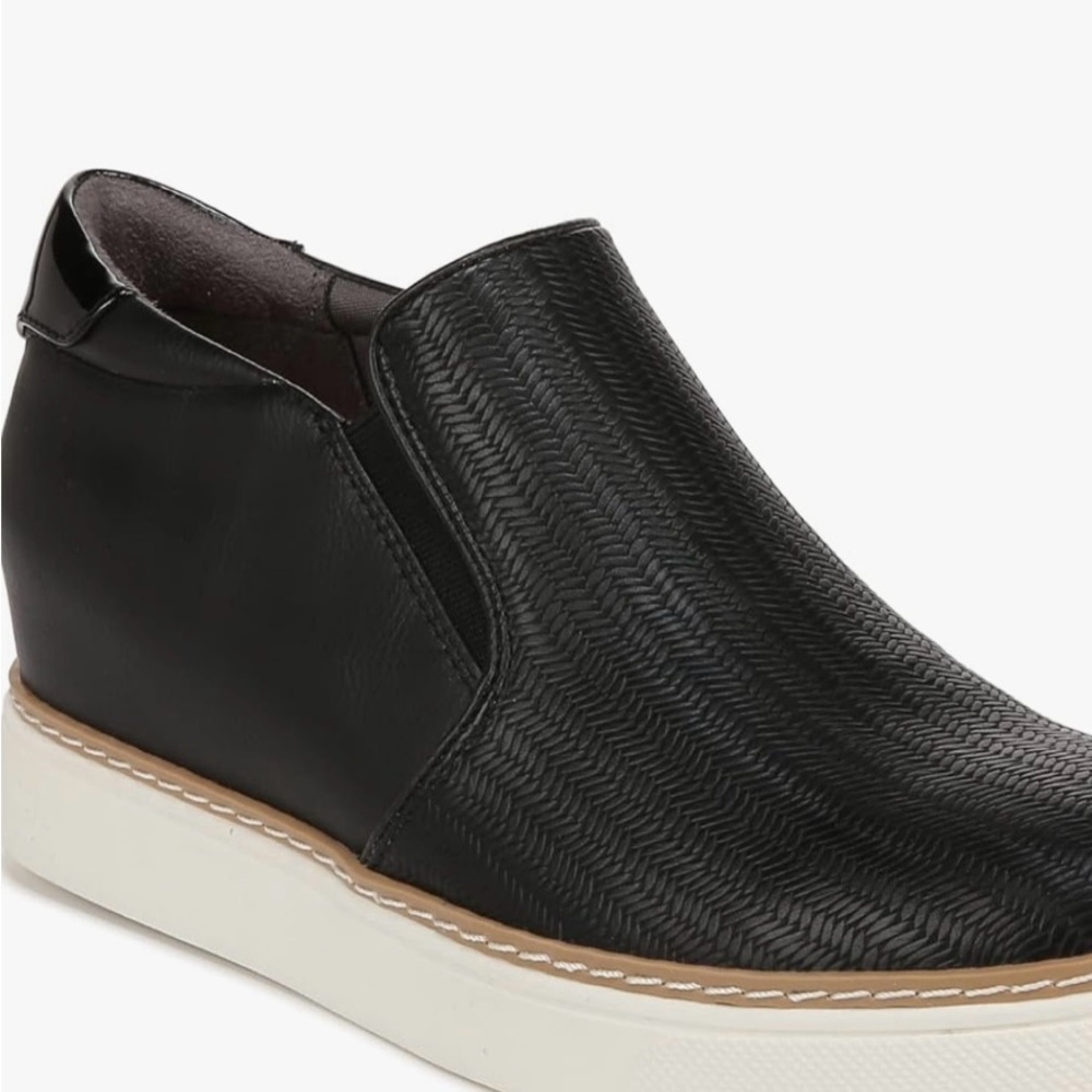 Dr. Scholl's Black Woven Slip-On Sneakers